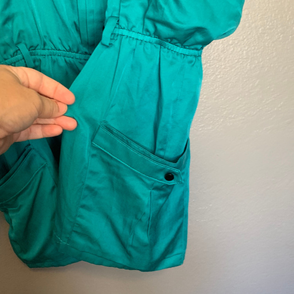 Cynthia Steffe Turquoise Sleeveless Tank Romper - Picture 3 of 7